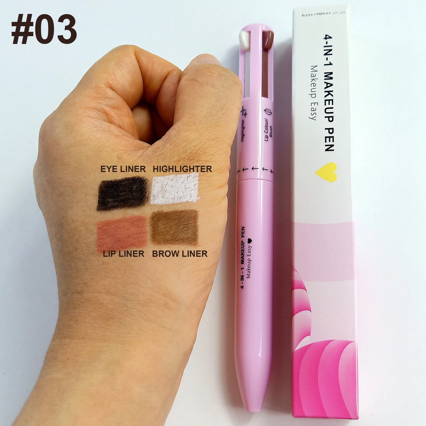 Crayon à sourcils 4 en 1, eye-liner, waterproof, longue tenue.
