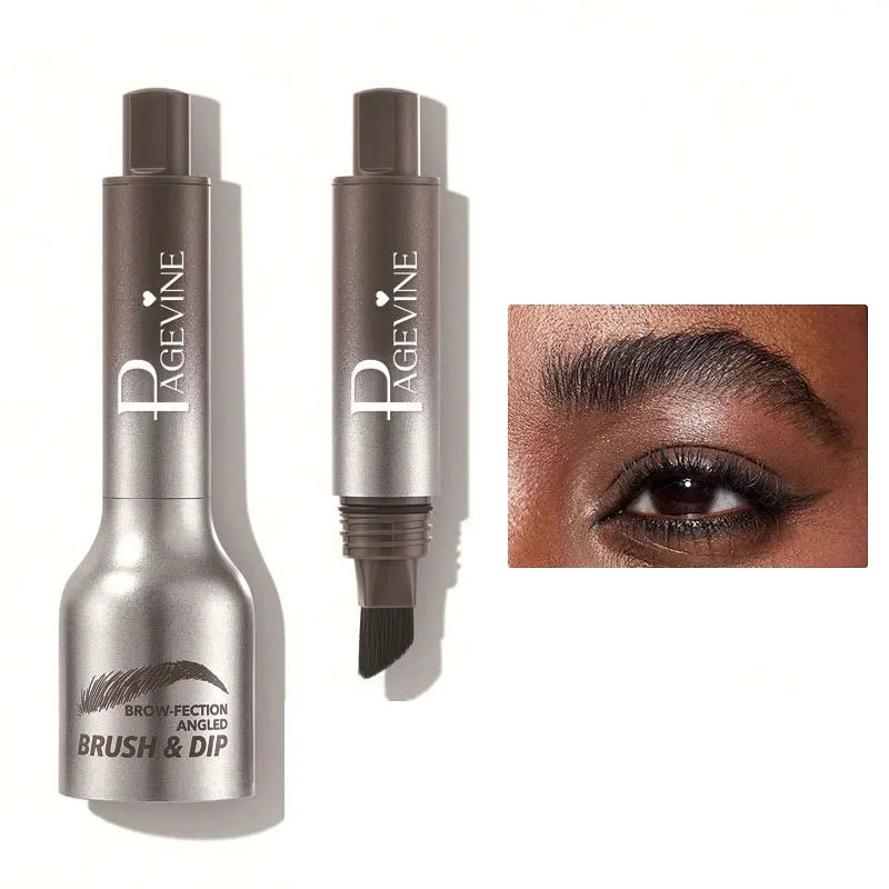 Crème de teinture pour sourcils imperméable longue durée avec pinceau, crayon à sourcils liquide anti-taches pour des sourcils précis et d'aspect naturel
