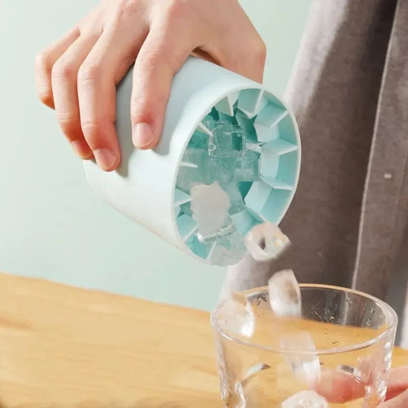 Moule à glaçons en silicone Seau à glace rond Été Fait maison DIY Réfrigérateur Freeze Ice Maker Creative Ice Cube Mold Barware Tools