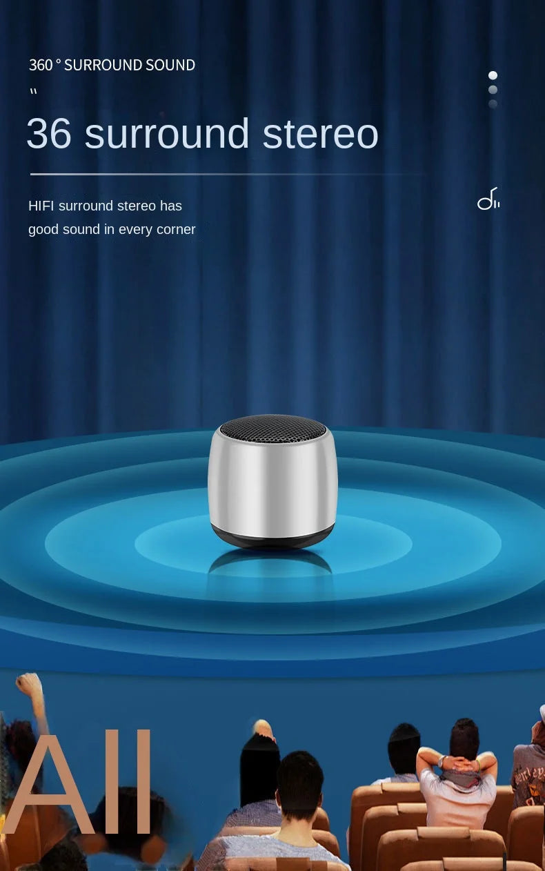 Small Wireless Bluetooth Speaker Mini Mobile Phone Subwoofer Outdoor Portable Audio Big Sound Loundspeaker