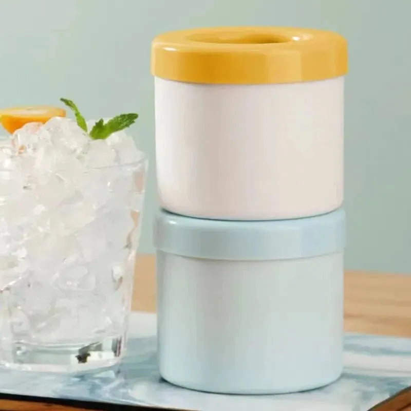 Moule à glaçons en silicone Seau à glace rond Été Fait maison DIY Réfrigérateur Freeze Ice Maker Creative Ice Cube Mold Barware Tools