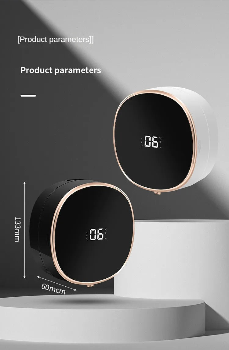 Distributeur de savon liquide à capteur de lavage à main à induction automatique sans contact avec capteur infrarouge avec affichage numérique de la température
