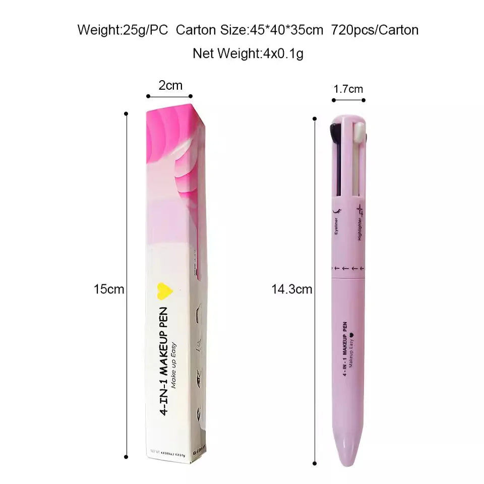 Crayon à sourcils 4 en 1, eye-liner, waterproof, longue tenue.