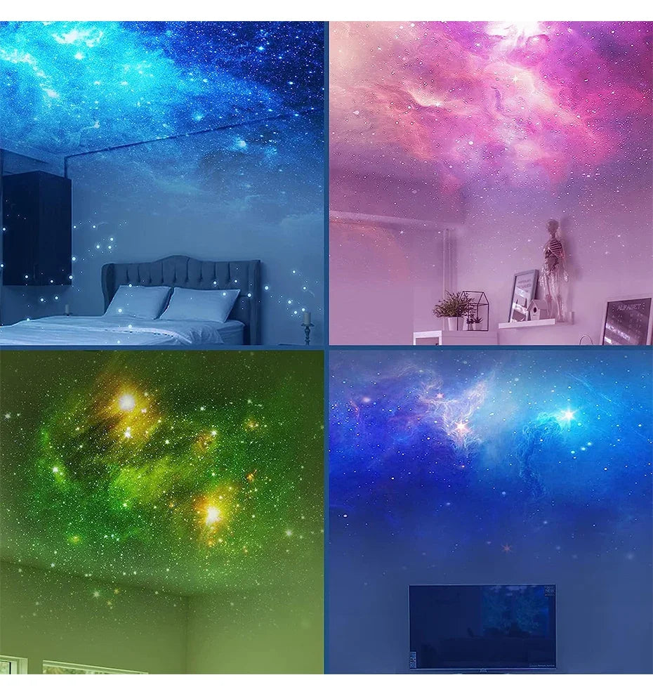 Projecteur d'étoiles Galaxy Night Light Astronaute Space Projector Starry Nebula Ceiling LED Lamp for Bedroom Home Decorative kids gift