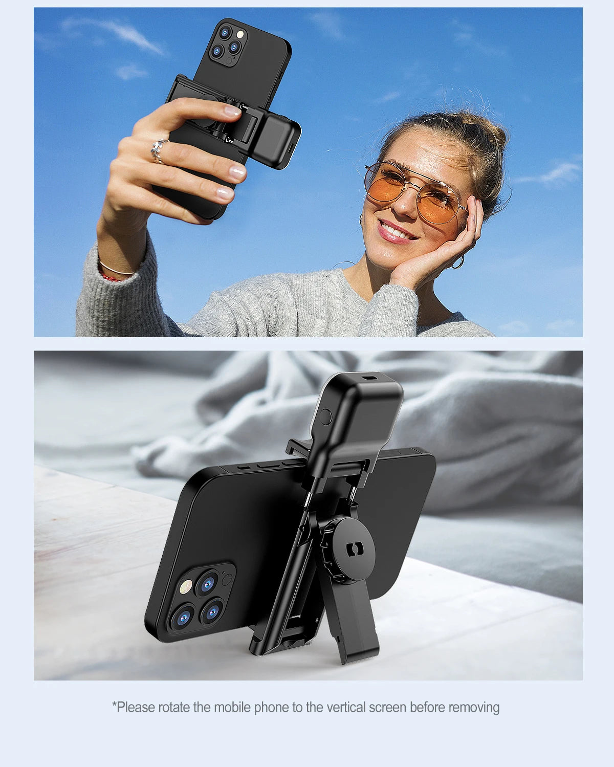 Trépied C01s Selfie Stick avec lumière de remplissage, monopode détachable de support de téléphone, télécommande Bluetooth sans fil pour Huawei iPhone Android