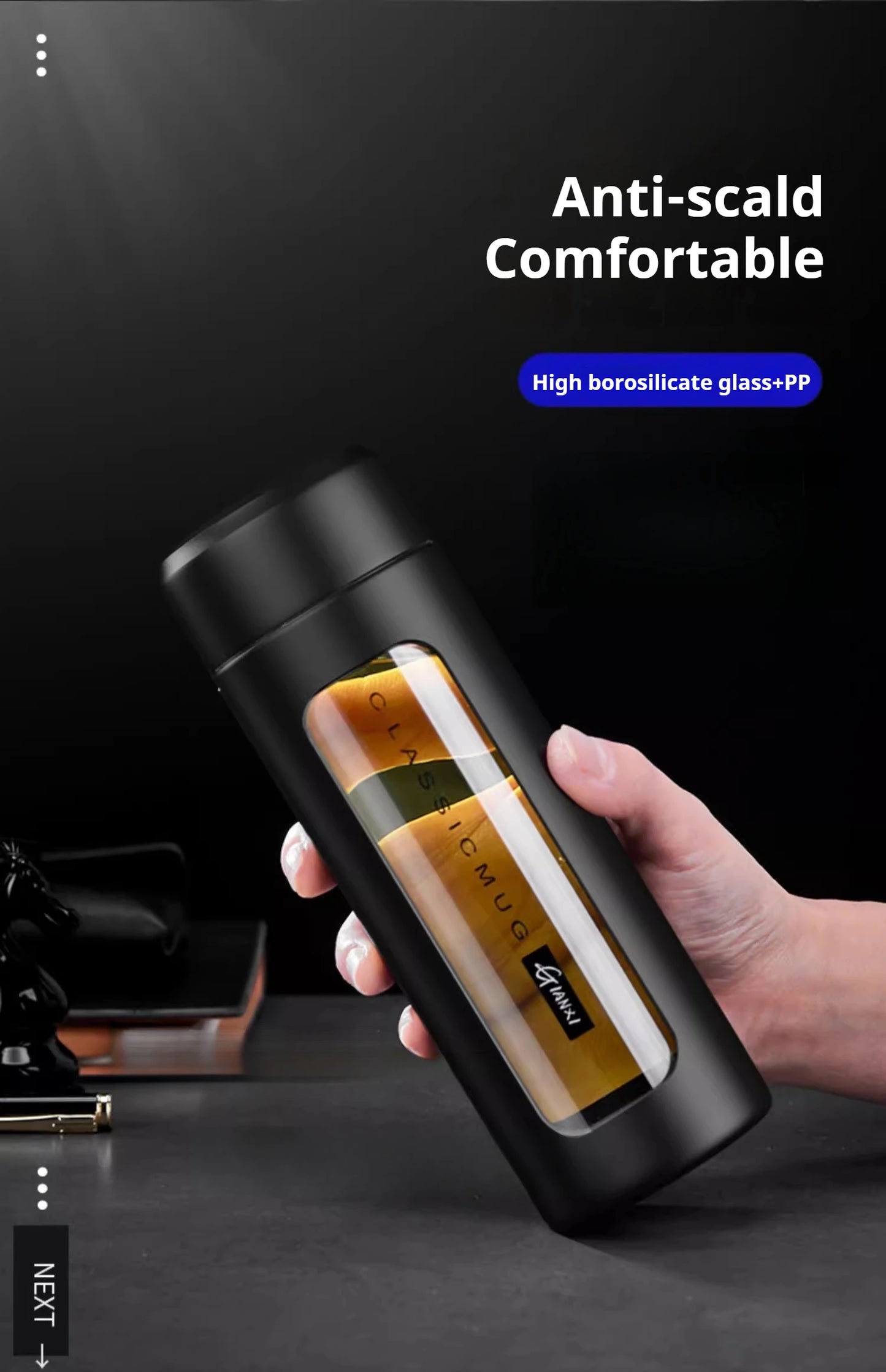 đ” GIANXI Office â Tasse Ă ThĂ© 380 ml avec Filtre SĂ©parateur
Tasse Portable Résistante à Haute Température.