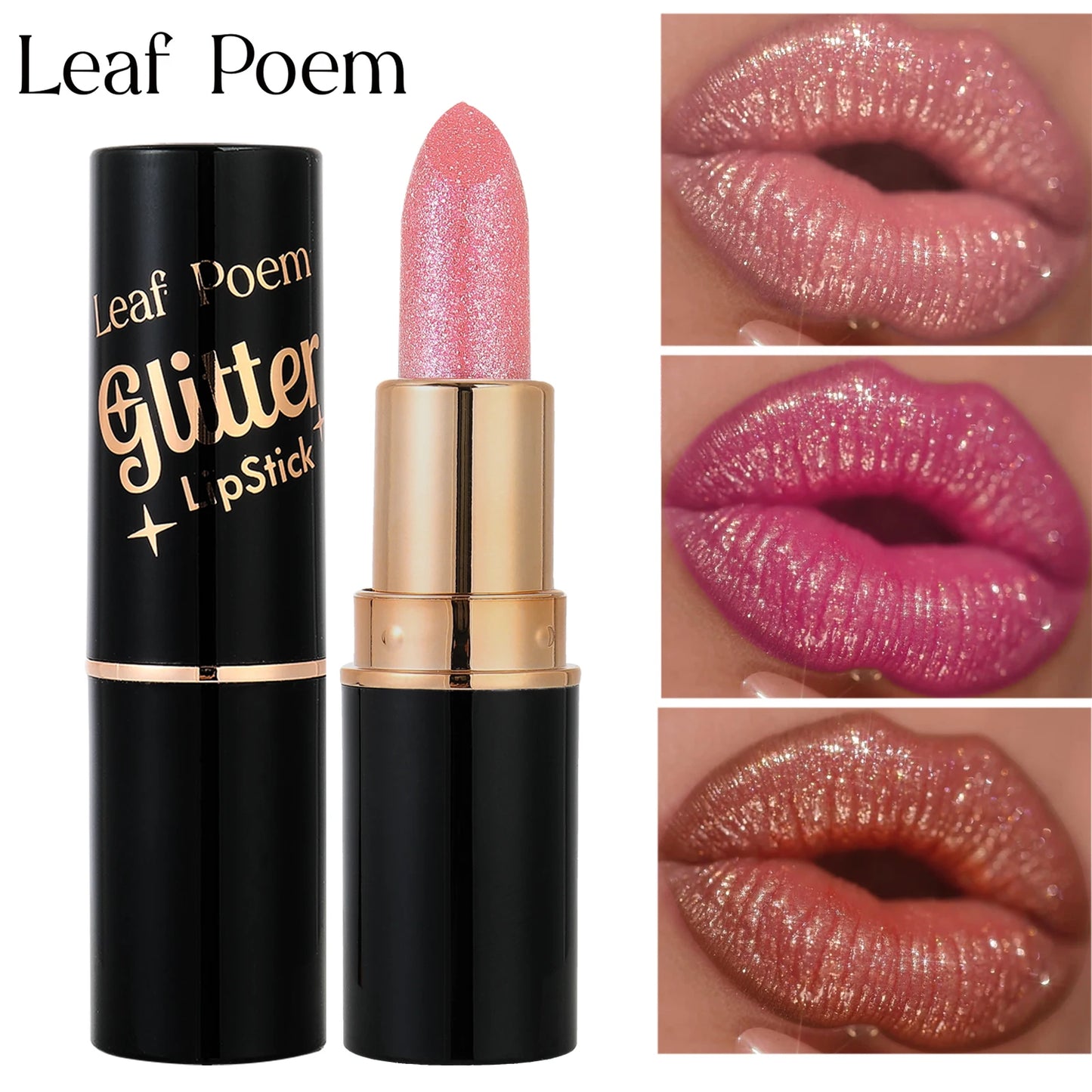 Rouge à lèvres pailleté métallisé, hydratant, waterproof, mat, diamant, nacré, baume teinté