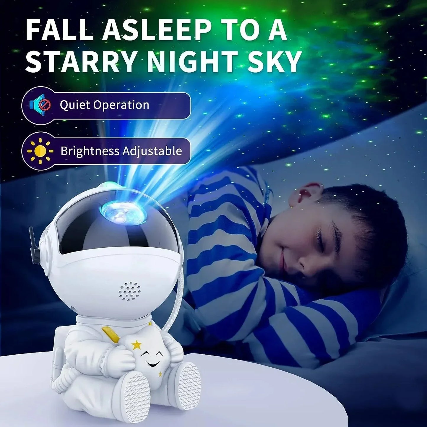 Projecteur d'étoiles Galaxy Night Light Astronaute Space Projector Starry Nebula Ceiling LED Lamp for Bedroom Home Decorative kids gift