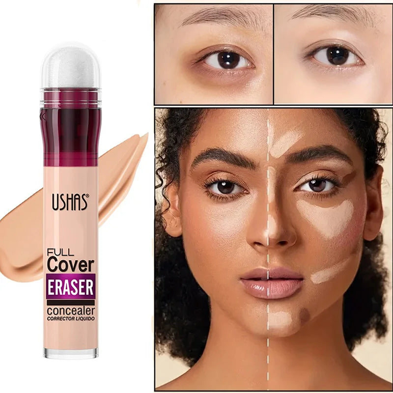 USHAS 12 couleurs tête d'éponge rotative fond de teint liquide anti-correcteur longue durée liquide n'enlève pas le maquillage correcteur imperméable