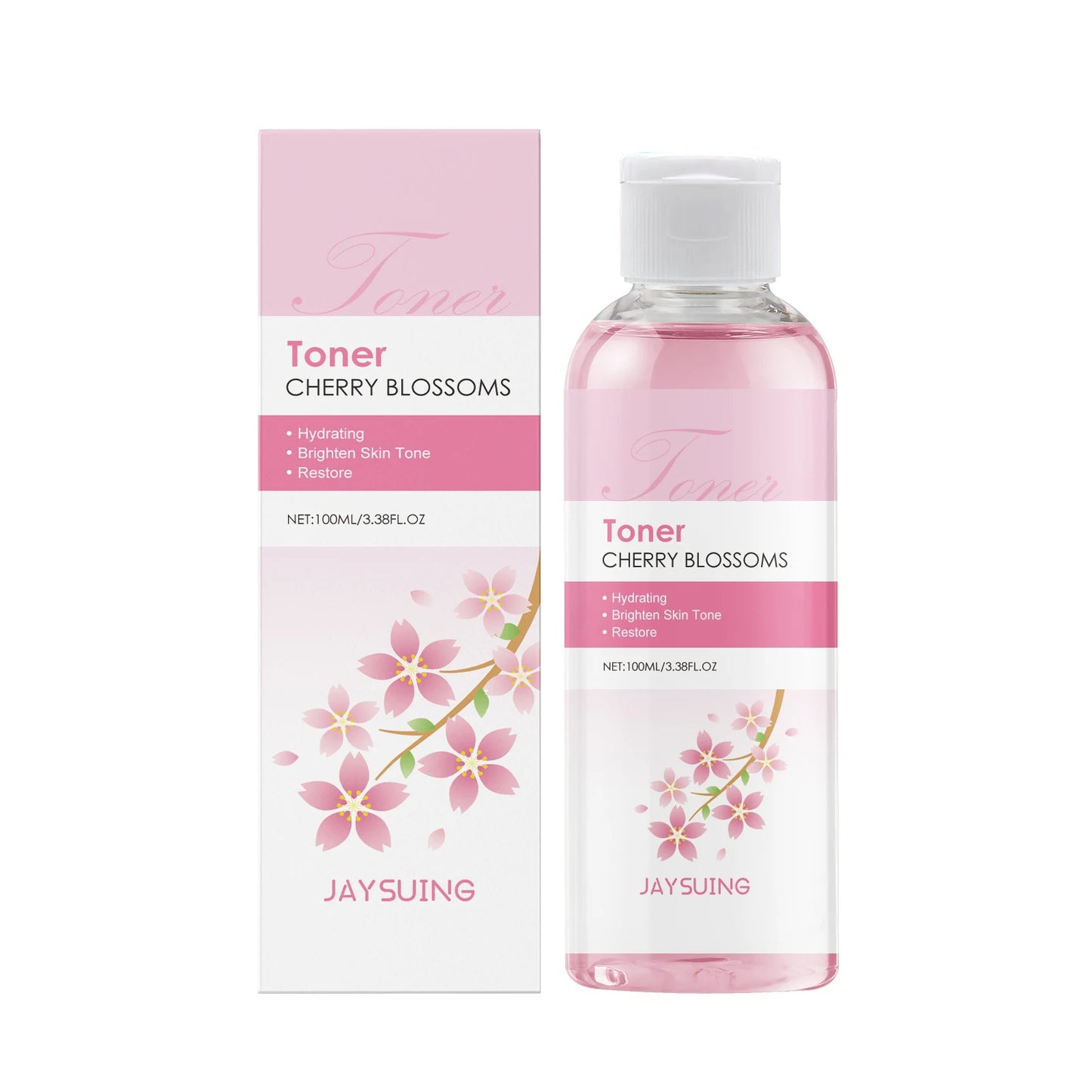 Sakura Skincare Set Crème hydratante pour le visage Sérum Toner Nettoyant pour le visage Crème pour les yeux Kit de soins du visage éclaircissant anti-rides pour femmes
