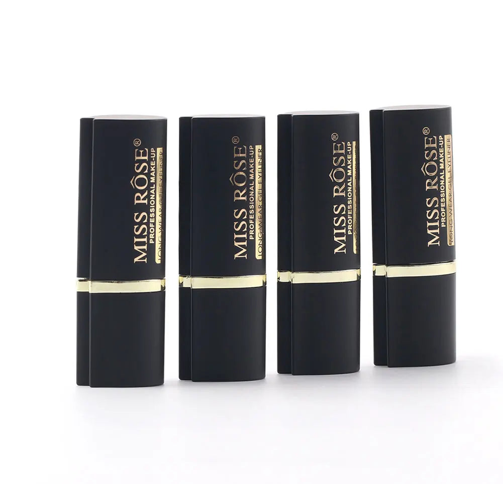 Eyeliner imperméable à séchage rapide, mat à extrémité unique noir solide.