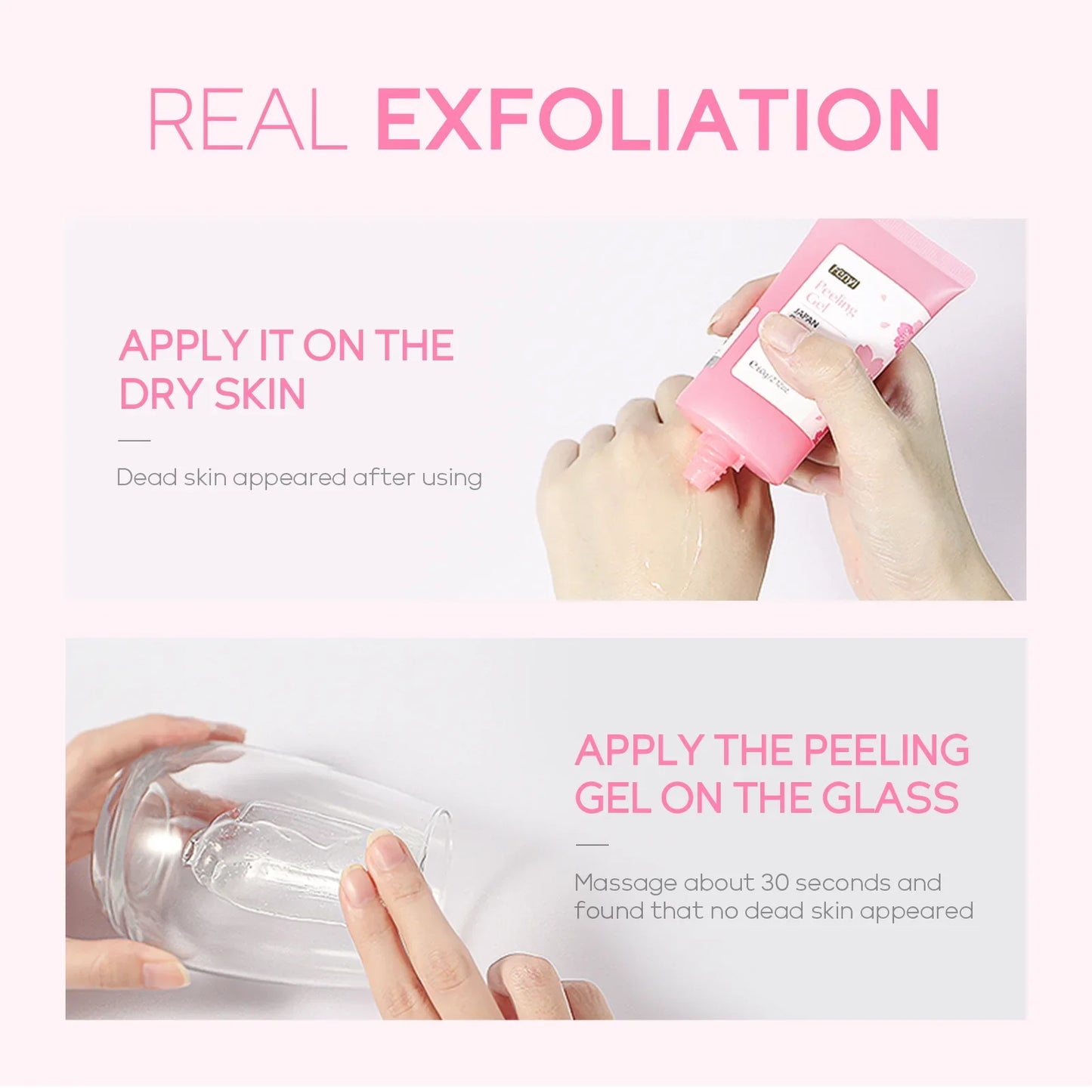 Gel exfoliant nettoyant en profondeur pour le visage LAIKOU, hydratant 60 g