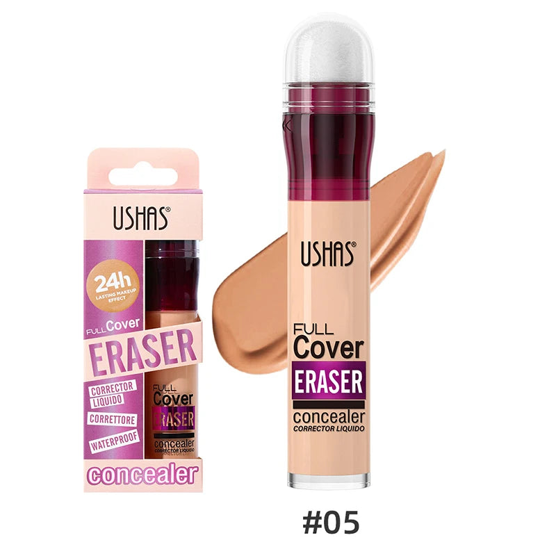 USHAS 12 couleurs tête d'éponge rotative fond de teint liquide anti-correcteur longue durée liquide n'enlève pas le maquillage correcteur imperméable