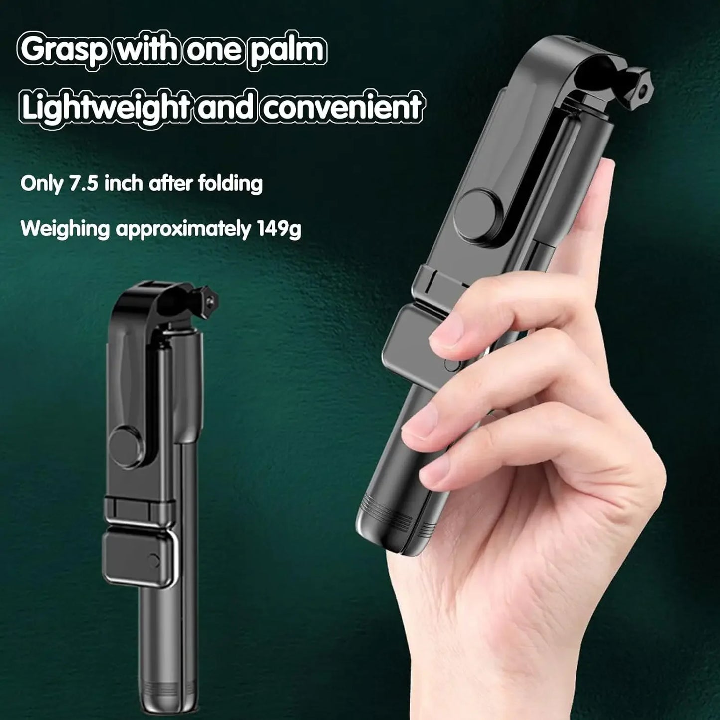 Trépied extensible Selfie Stick Trépied téléphonique avec selfies de groupe/diffusion en direct/enregistrement vidéo compatible avec tous les téléphones portables