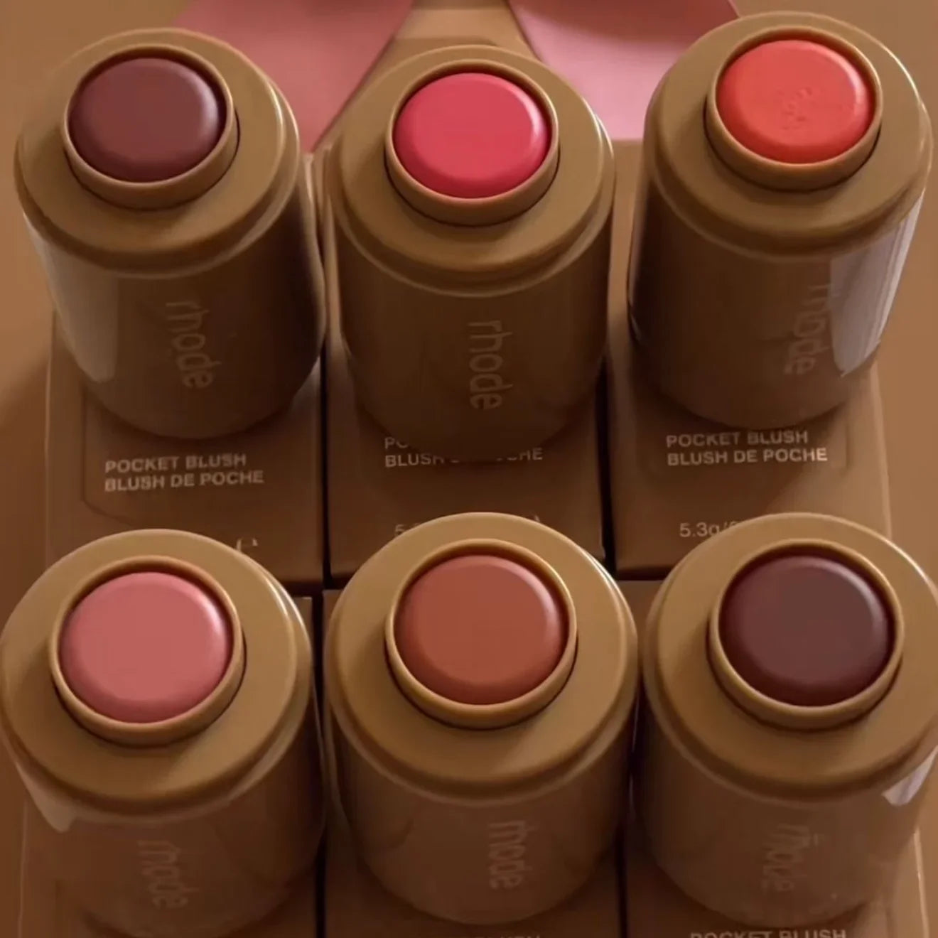 RHODE Maquillage Joues Blush, Stick Brillant à Lèvres Étui de Téléphone pour iPhone.