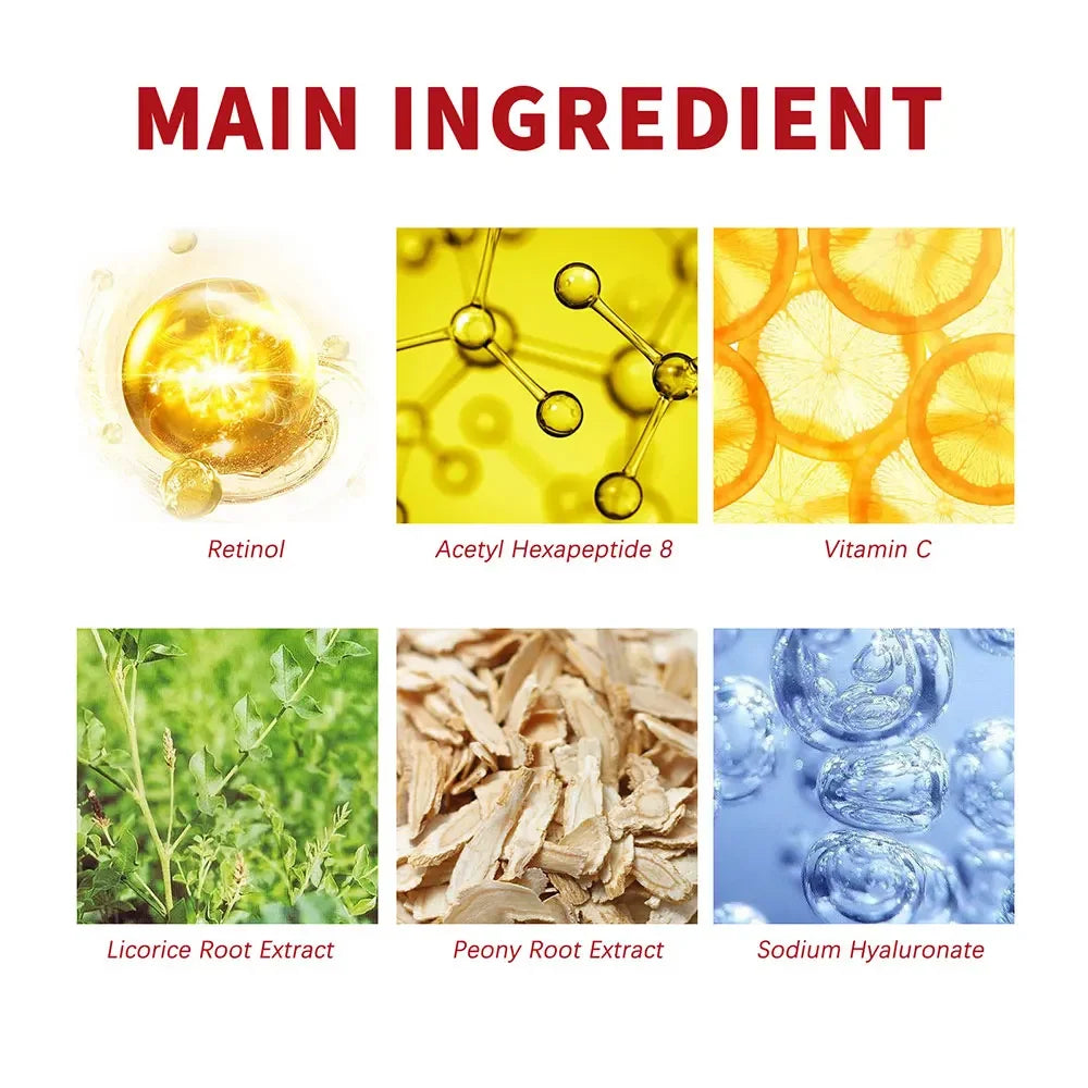 Crème raffermissante au rétinol et Collagène Rides lisses Crème pour le visage, hydratante et Éclaircissante