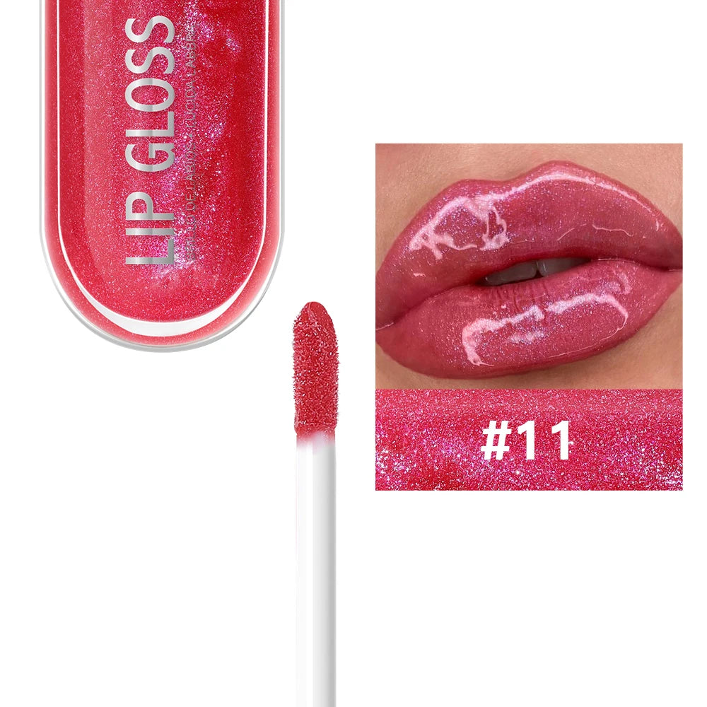 USHAS – Gloss à Lèvres Pailleté 12 Couleurs-Effet Diamant & Longue Tenue