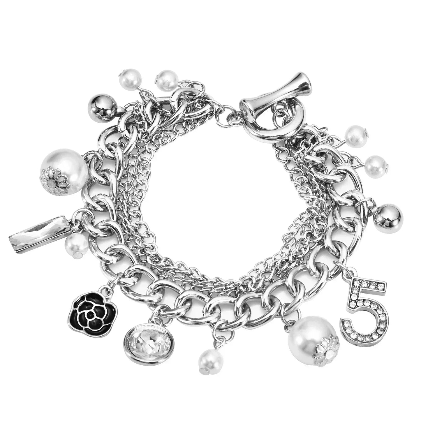 Bracelet de Perles de Luxe – Style No.5, Bijou Élégant pour Femme