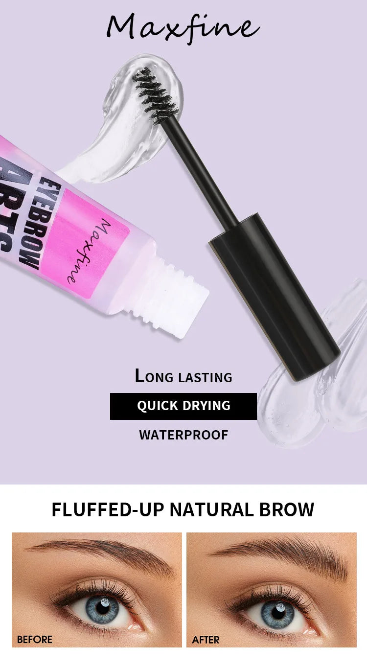 Gel à sourcils Long-durée Sourcils fixes Imperméable à séchage rapide Gel à sourcils transparent Maquillage pour les yeux