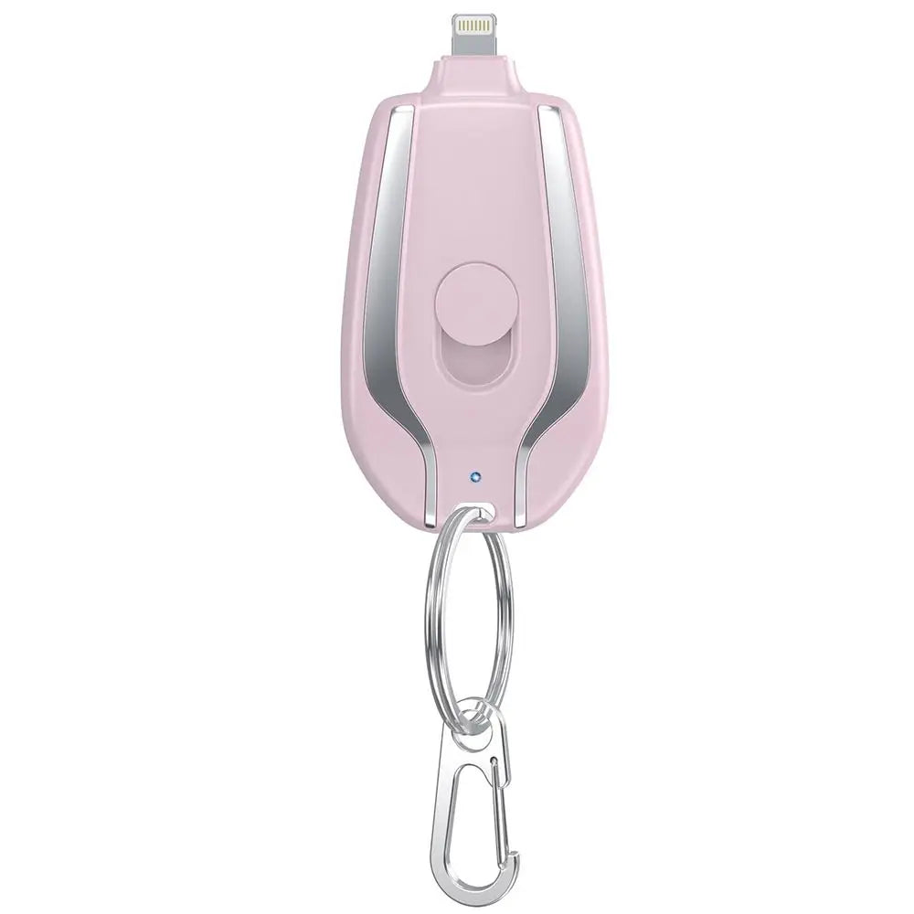 Chargeur de porte-clés portable | Mini batterie ultra-compacte de type 1500 mAh C | Banque d'alimentation de secours de charge rapide pour les appareils Iphone