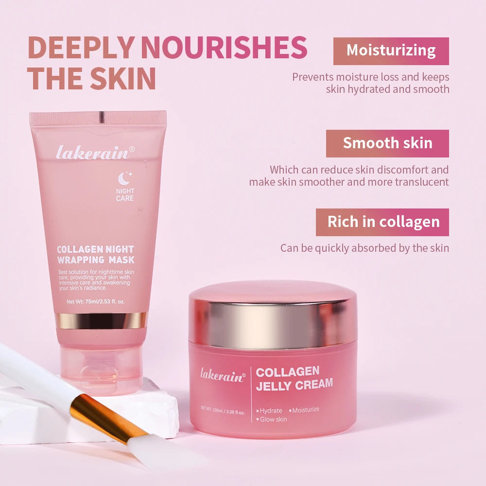 Masque de Nuit au Collagène – Crème Hydratante & Raffermissante