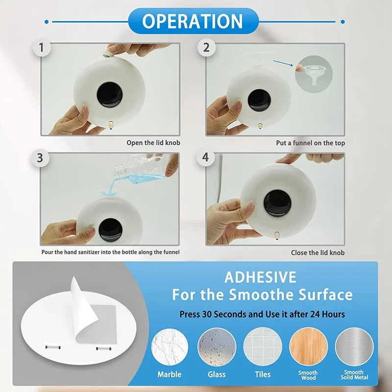 Distributeur de savon mural 280ml Distributeur de savon à mousse liquide automatique sans contact Désinfectant pour les mains Salle de bain Accessoires pour la maison
