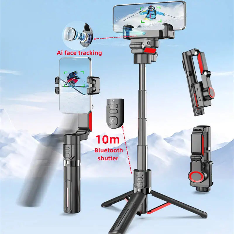 Stabilisateur d’intelligence 360 Rotation automatique Suivre le cardan, avec télécommande, selfie stabilisateur pour iPhone Android