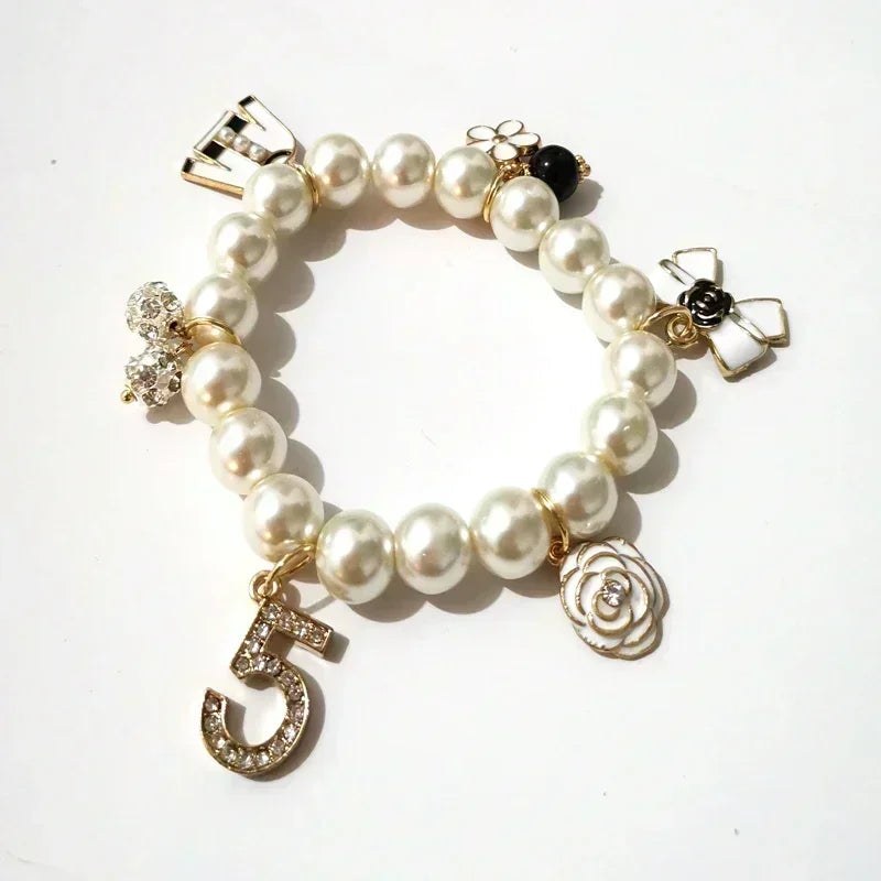 Bracelet de Perles de Luxe – Style No.5, Bijou Élégant pour Femme