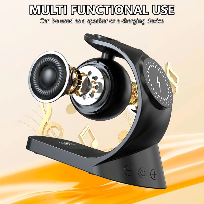 Portable Wireless Speaker with Clear Sound LED Light Effect Charging Station