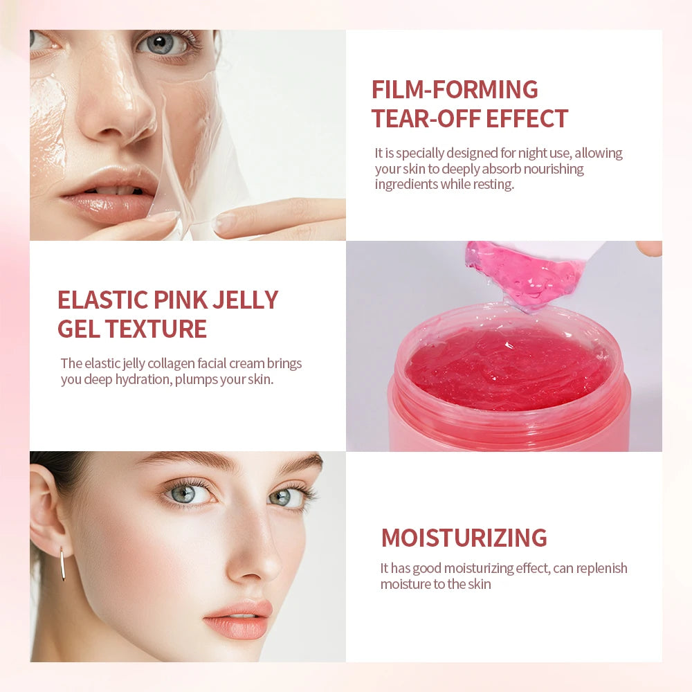 Crème de collagène Masque facial de nuit au collagène hydrolysé.