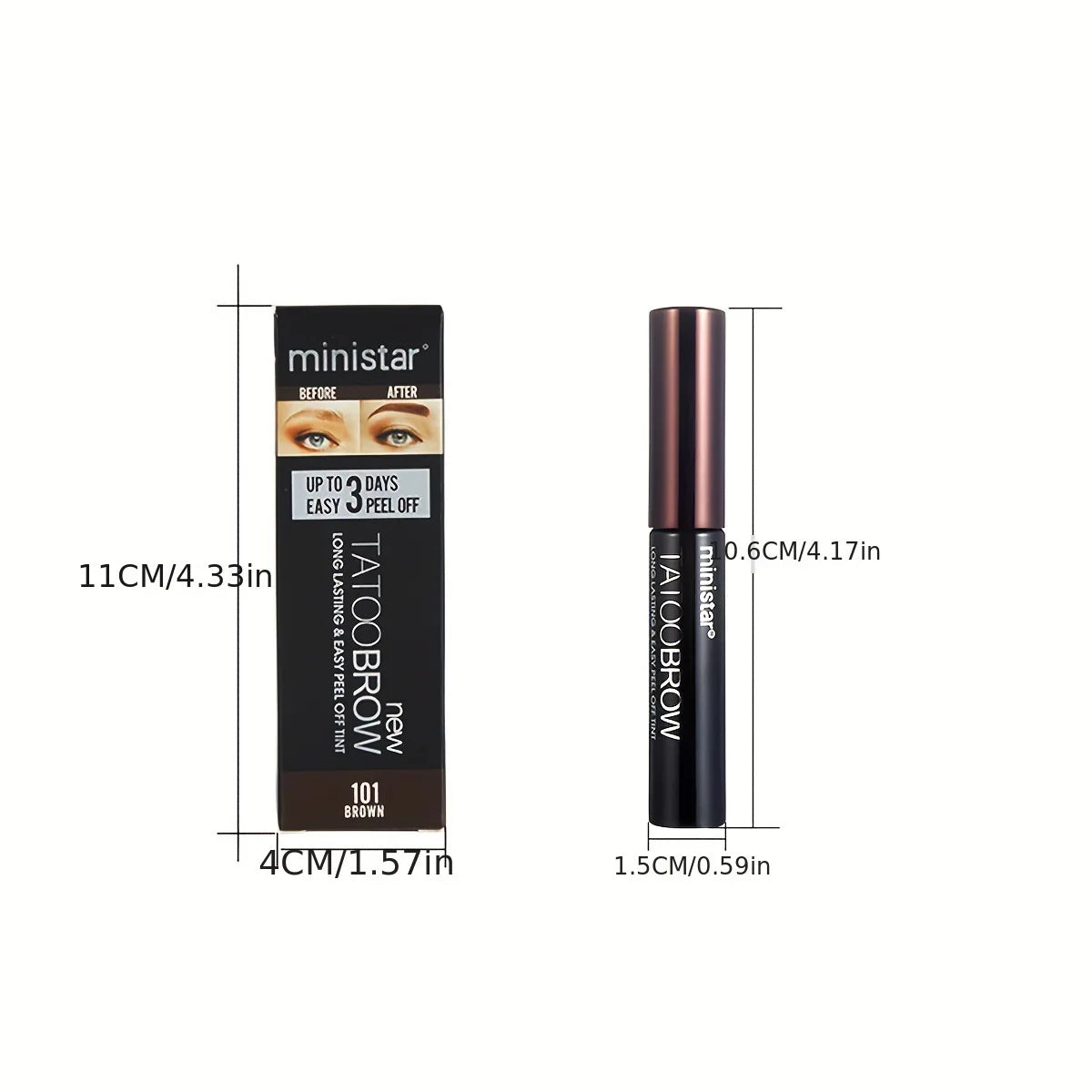 Gel-crème longue tenue Tattoo Brow pour sourcils – Waterproof, résistant, facile à décoller, teinte impeccable