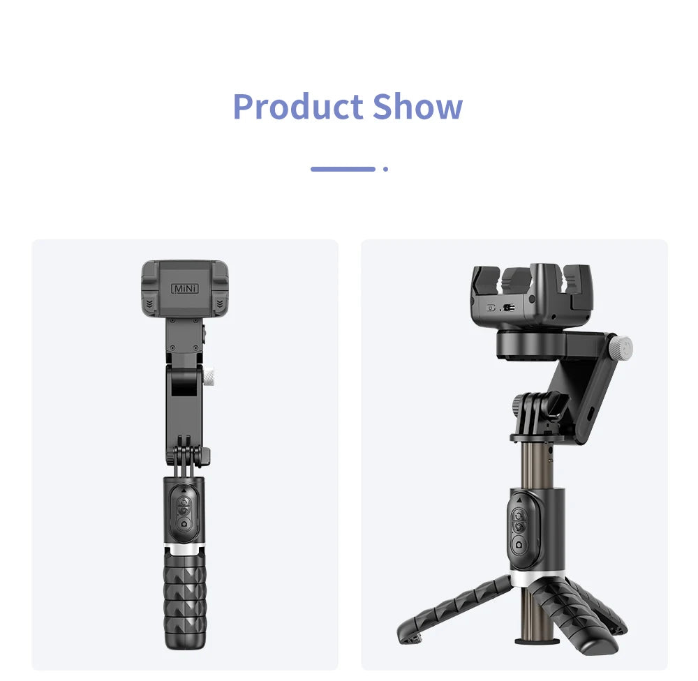 Selfie Stick Téléphone Cardan Stabilisateur Pour iPhone Android Action Caméra Trépied Téléphone Portable Cellule Mobile Smartphone Poignée Poignée Vidéo