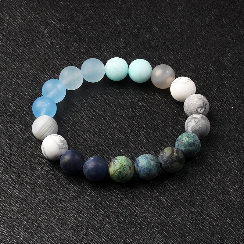 🌌 Bracelet Galaxie – 8 Planètes du Système Solaire & Étoile Gardienne