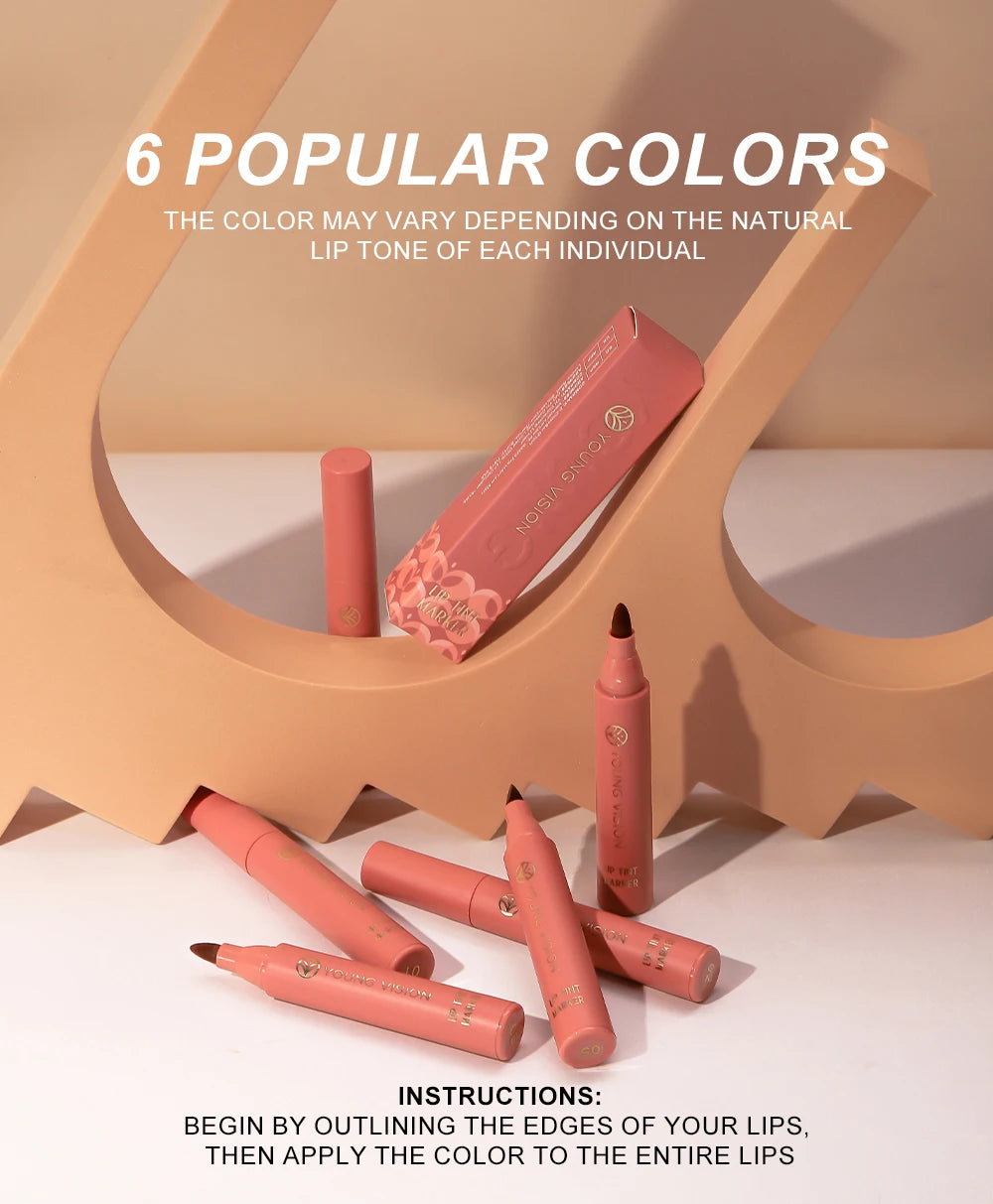 Stylo à Lèvres Précis – 6 Couleurs Intenses | Mat & Longue Tenue