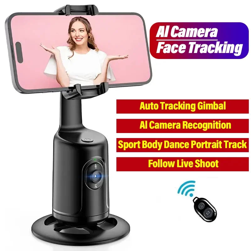 Rotation à 360 Suivi automatique du visage, trépied Smart Selfie Stick Suivi rapide, visage et des objets Cameraman Robot Mount