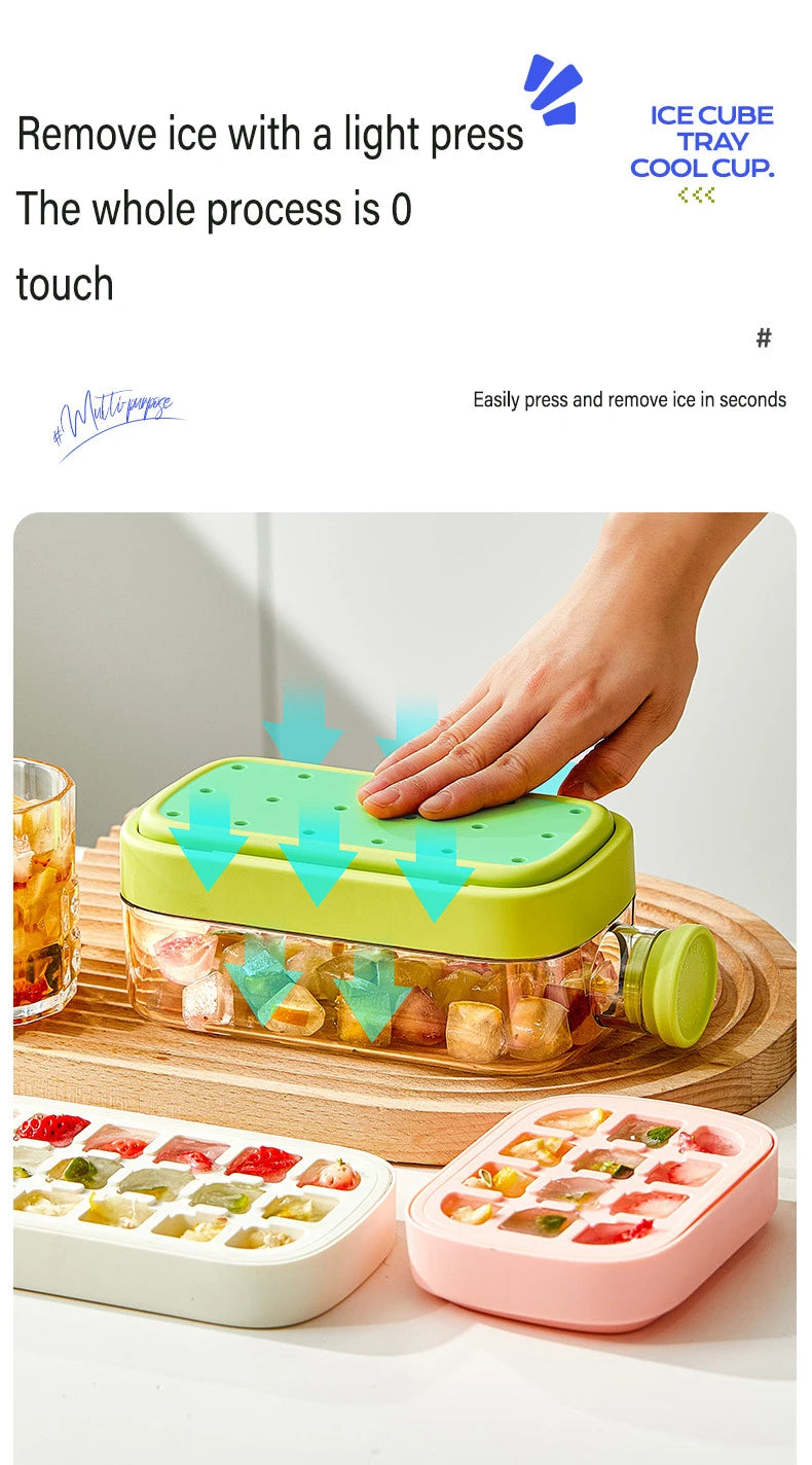 Moule à glaçons en silicone avec couvercles de grande capacité de qualité, réutilisable sans BPA.