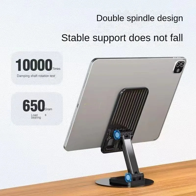 360 Rotating Cell Phone Holder ABS Desktop Folding for cell phone Tablet Cell Phone Stand Lift Telescopic Folding Desktop Stand