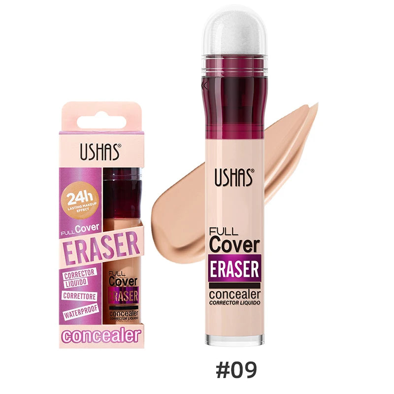 USHAS 12 couleurs tête d'éponge rotative fond de teint liquide anti-correcteur longue durée liquide n'enlève pas le maquillage correcteur imperméable