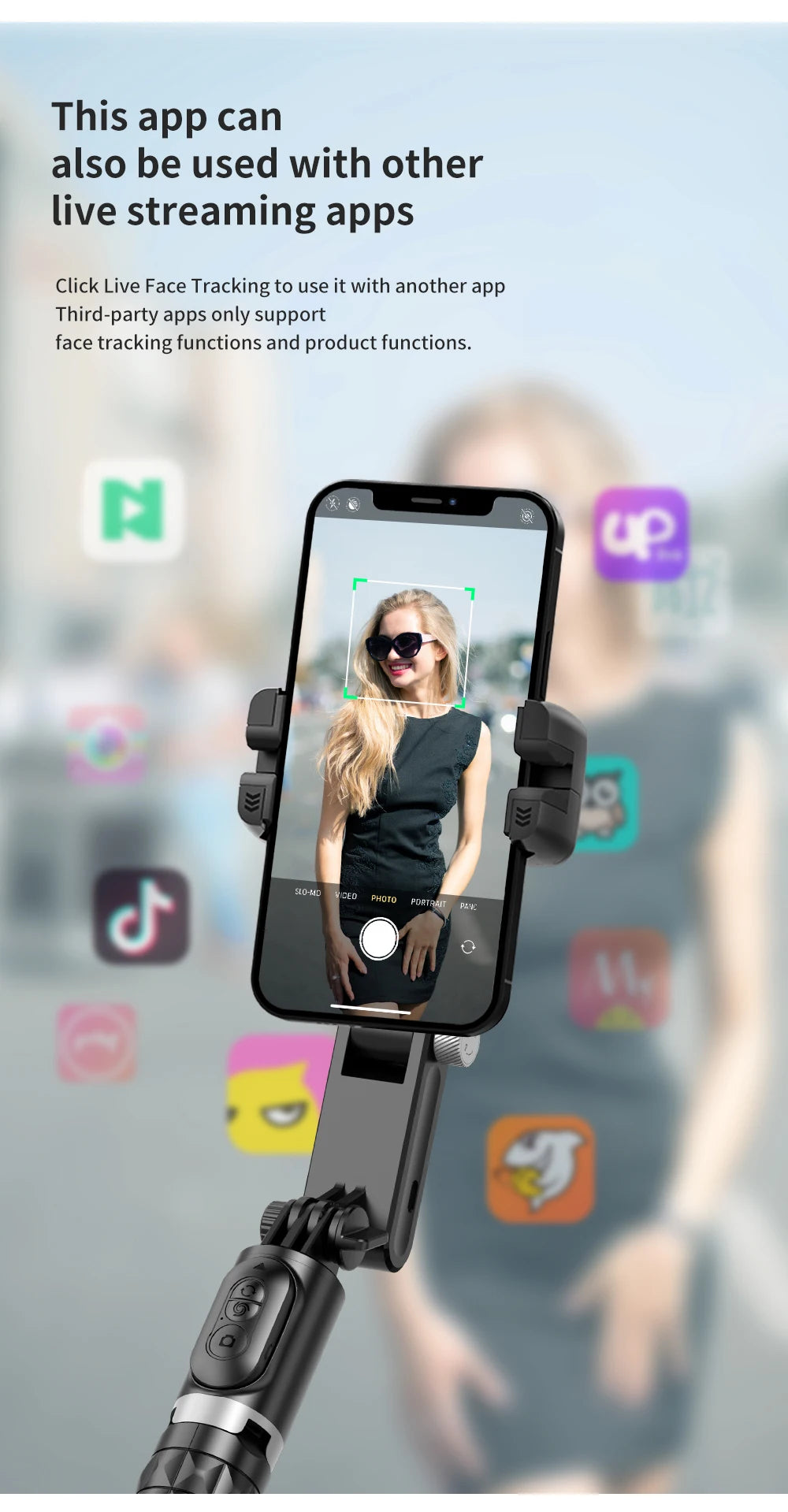 Selfie Stick Téléphone Cardan Stabilisateur Pour iPhone Android Action Caméra Trépied Téléphone Portable Cellule Mobile Smartphone Poignée Poignée Vidéo
