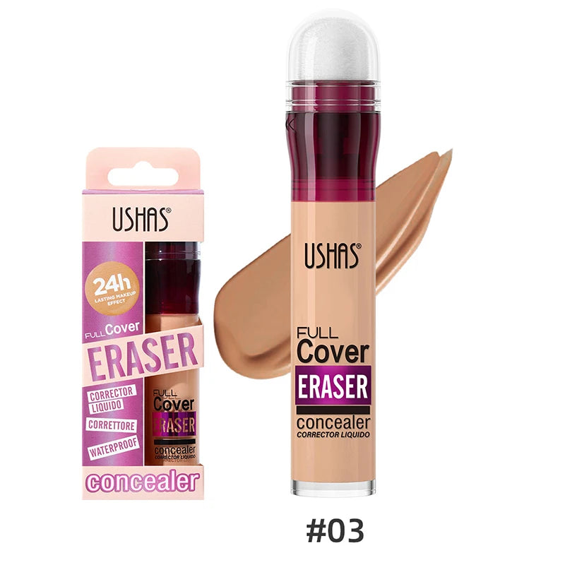 USHAS 12 couleurs tête d'éponge rotative fond de teint liquide anti-correcteur longue durée liquide n'enlève pas le maquillage correcteur imperméable