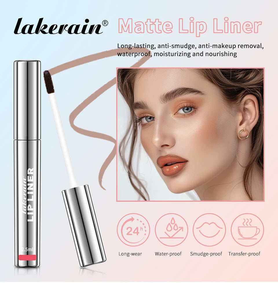 Crayon à lèvres hautement pigmenté Tatouage Matte Peel Off Améliorer le liner pour les lèvres Lasting Lip Stain Waterproof 4Colors Transfer-proof Lipstic