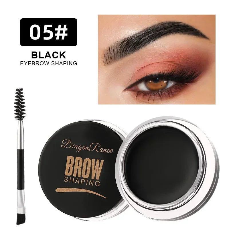 Crème pour sourcils noir brun mat 3D Teinte naturelle.