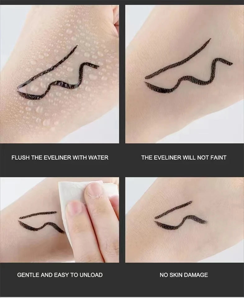 P.TWO.P Stamp Eyeliner Crayon 1 Pcs Double-end Imperméable À Séchage Rapide Longue Durée Eyeliner Liquide Maquillage Yeux Outil De Cosmétiques