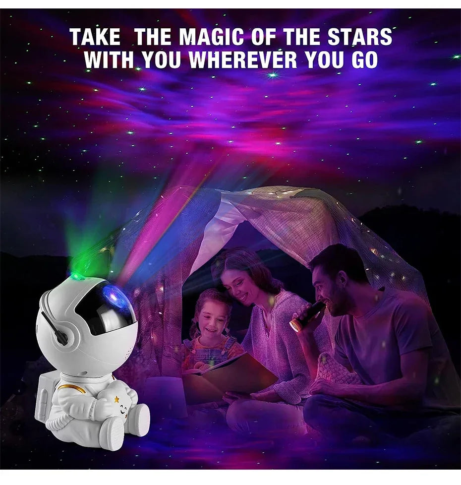 Projecteur d'étoiles Galaxy Night Light Astronaute Space Projector Starry Nebula Ceiling LED Lamp for Bedroom Home Decorative kids gift