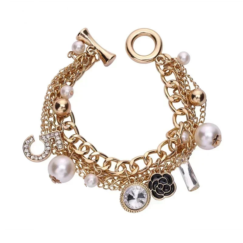 Bracelet de Perles de Luxe – Style No.5, Bijou Élégant pour Femme