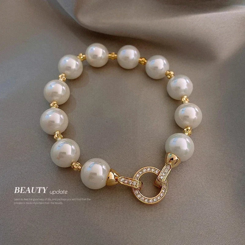 Bracelet de Perles de Luxe – Style No.5, Bijou Élégant pour Femme