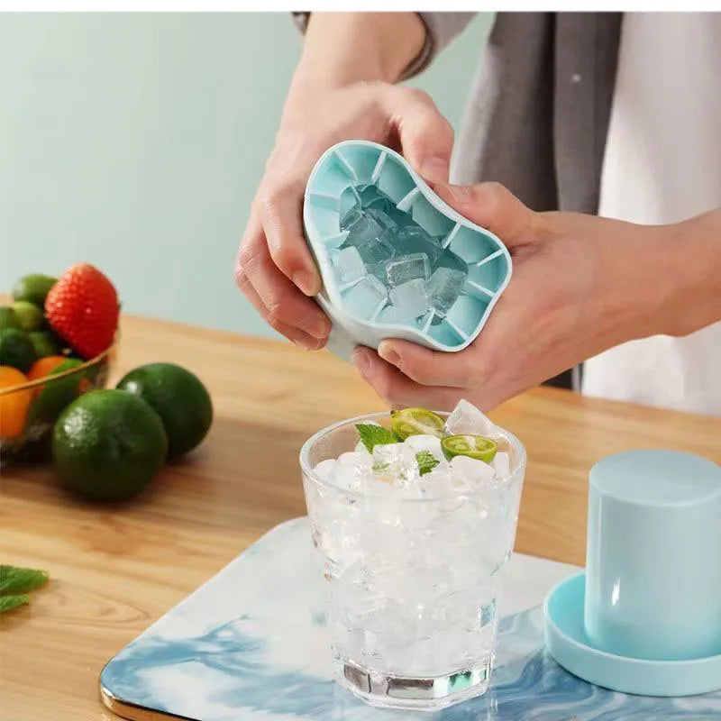 Moule à glaçons en silicone Seau à glace rond Été Fait maison DIY Réfrigérateur Freeze Ice Maker Creative Ice Cube Mold Barware Tools