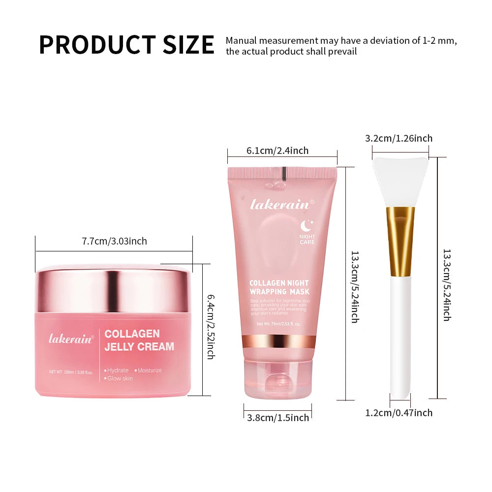 Crème de collagène Masque facial de nuit au collagène hydrolysé.
