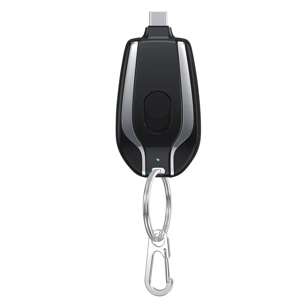 Chargeur de porte-clés portable | Mini batterie ultra-compacte de type 1500 mAh C | Banque d'alimentation de secours de charge rapide pour les appareils Iphone