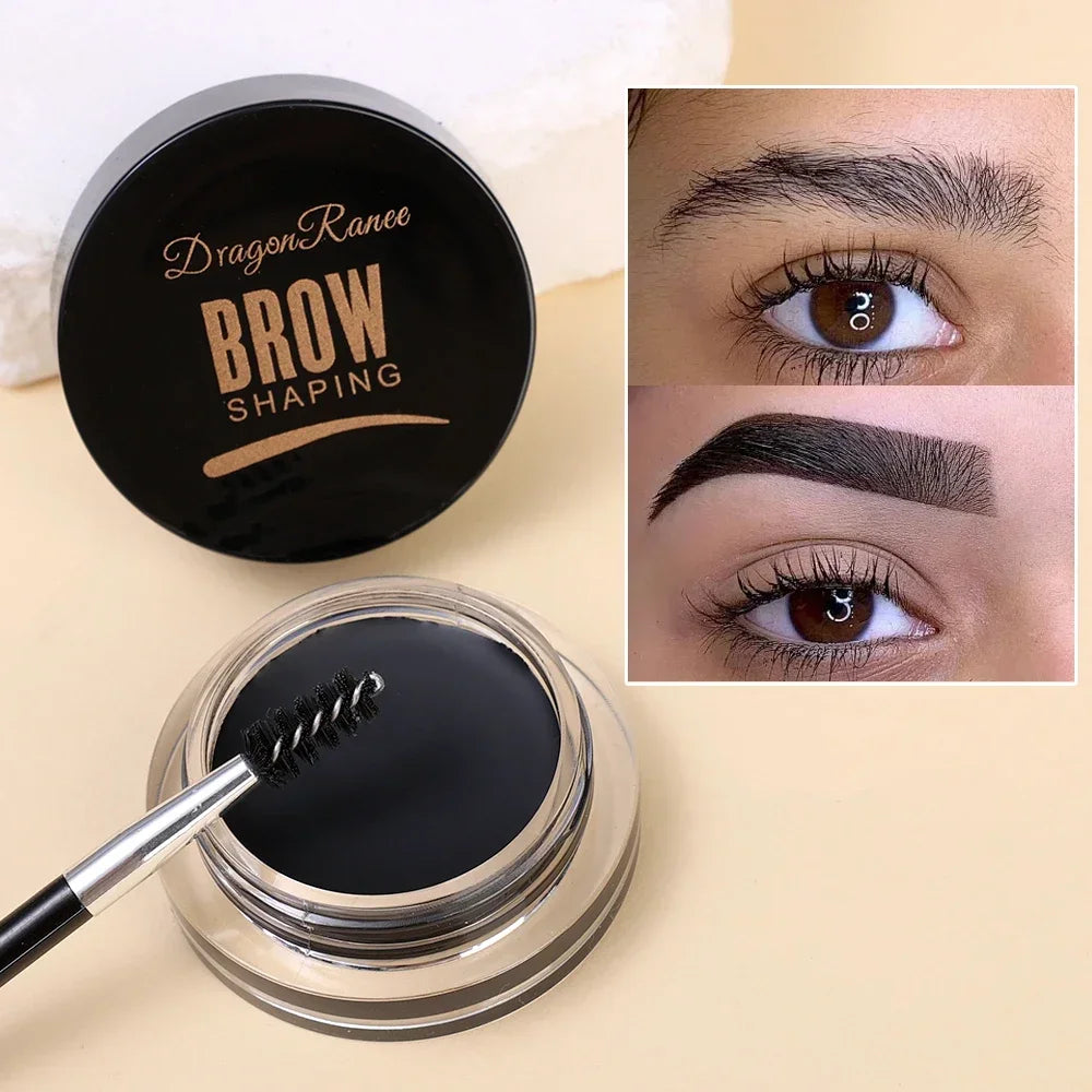 Crème pour sourcils noir brun mat 3D Teinte naturelle.